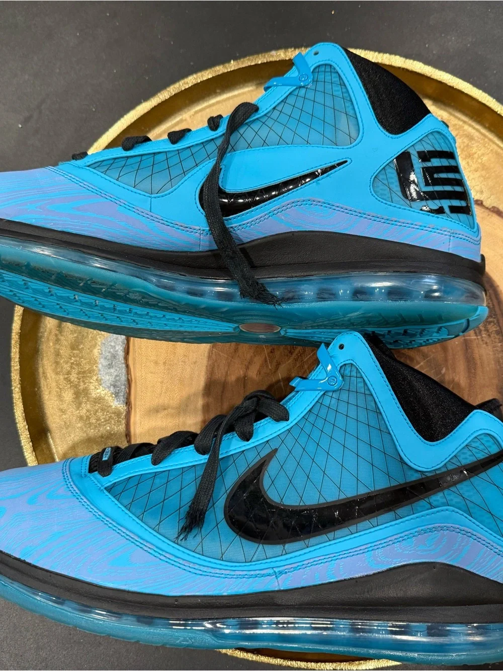 Nike Lebron VII GS Basketball  Chlorine Blue Shoes CK0719-400 size 15